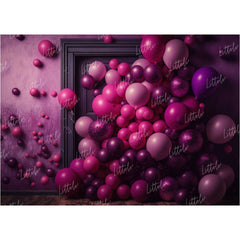 LB1295 Cake Smash and Themed Drops Balloon Garland Backdrop