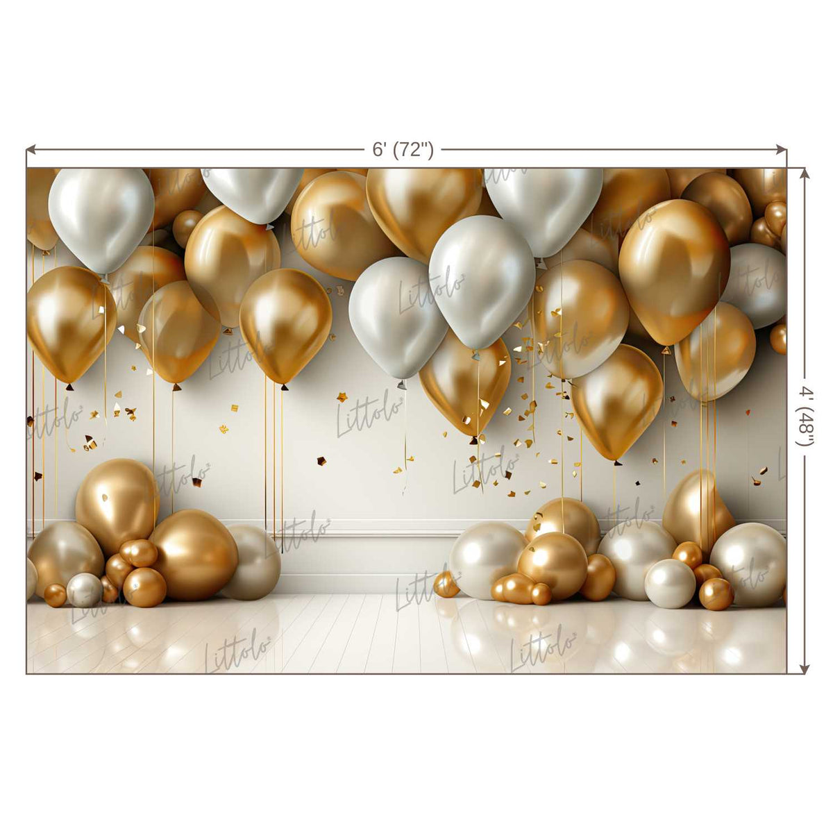 LB1299 Cake Smash and Themed Drops Balloon Garland Backdrop