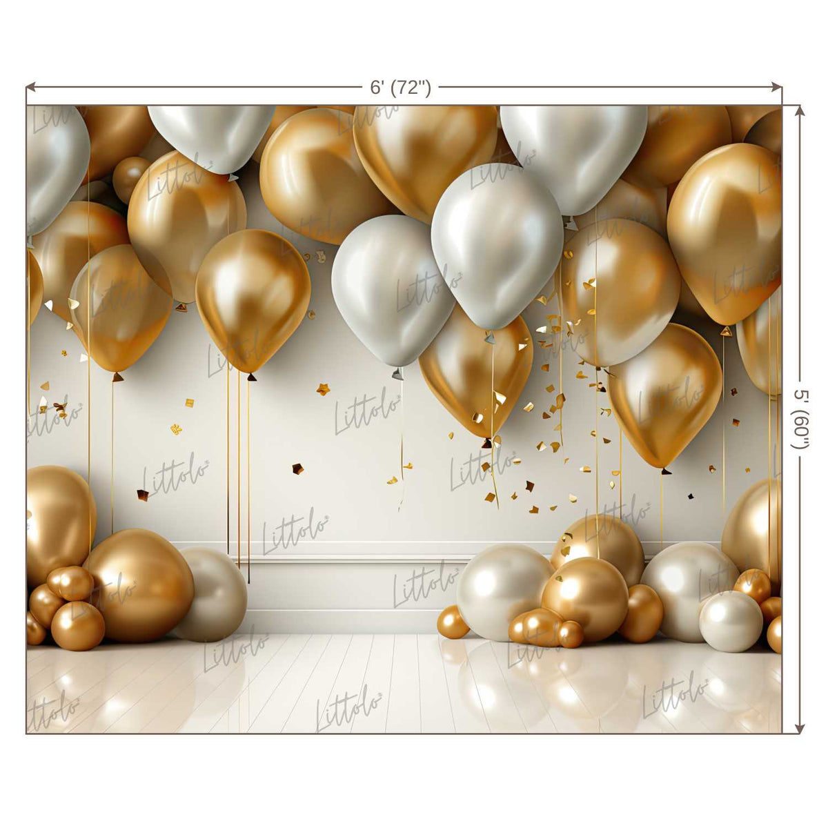 LB1299 Cake Smash and Themed Drops Balloon Garland Backdrop