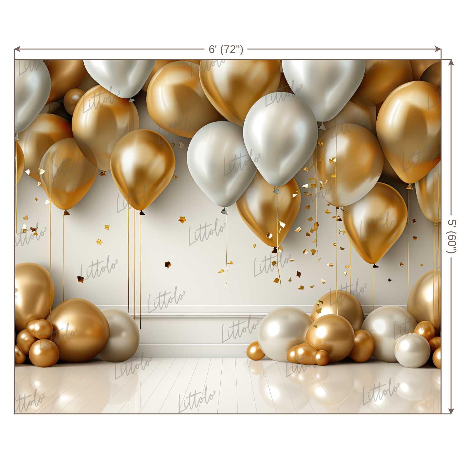 LB1299 Cake Smash and Themed Drops Balloon Garland Backdrop