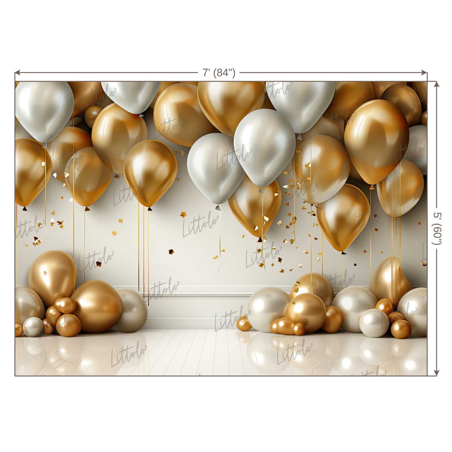 LB1299 Cake Smash and Themed Drops Balloon Garland Backdrop