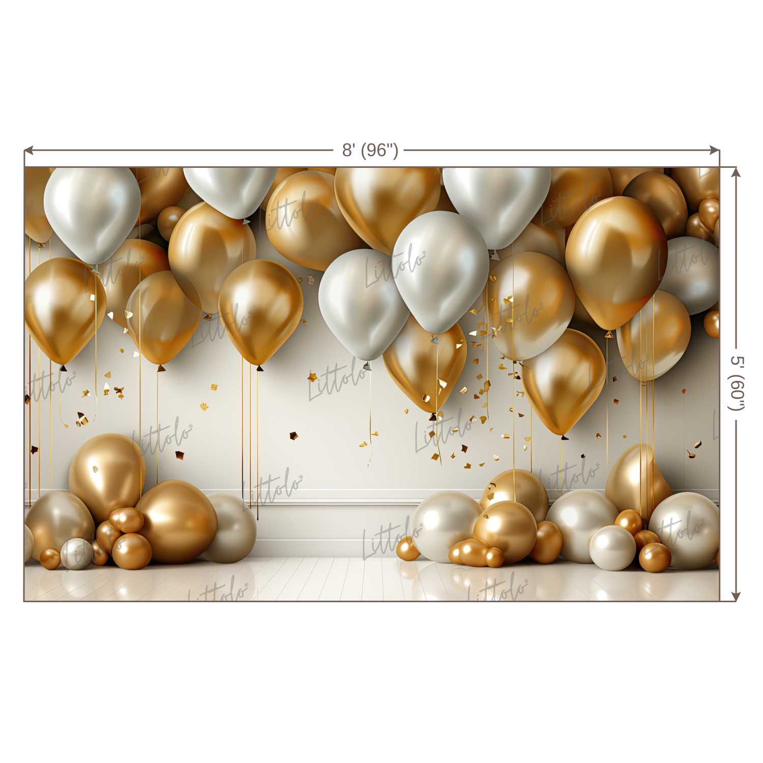 LB1299 Cake Smash and Themed Drops Balloon Garland Backdrop