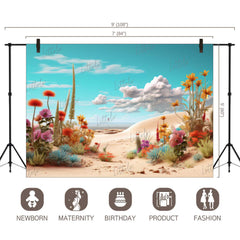 LB1301 Cake Smash and Themed Drops Beach Backdrop