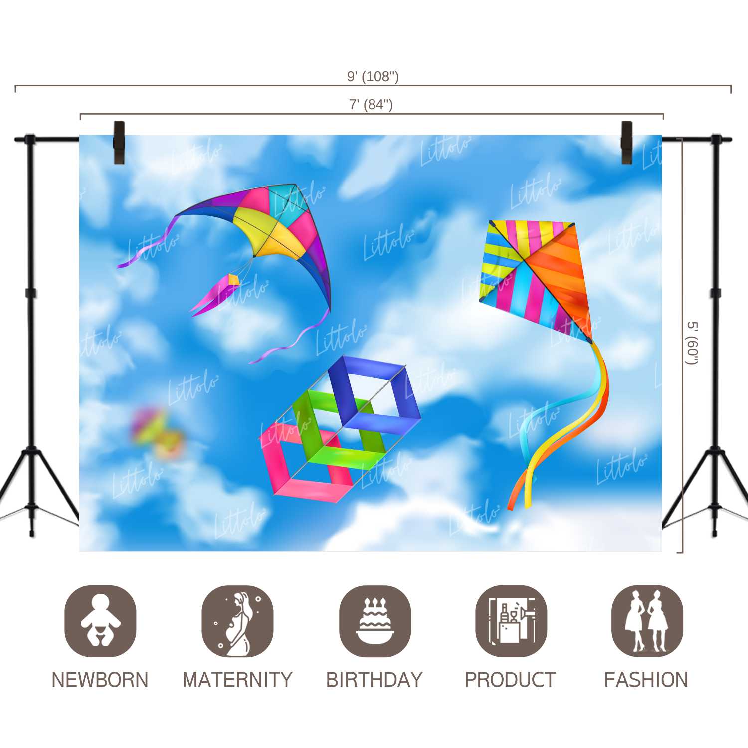 LB1303 Festivals and Seasons Kite Festival Backdrop