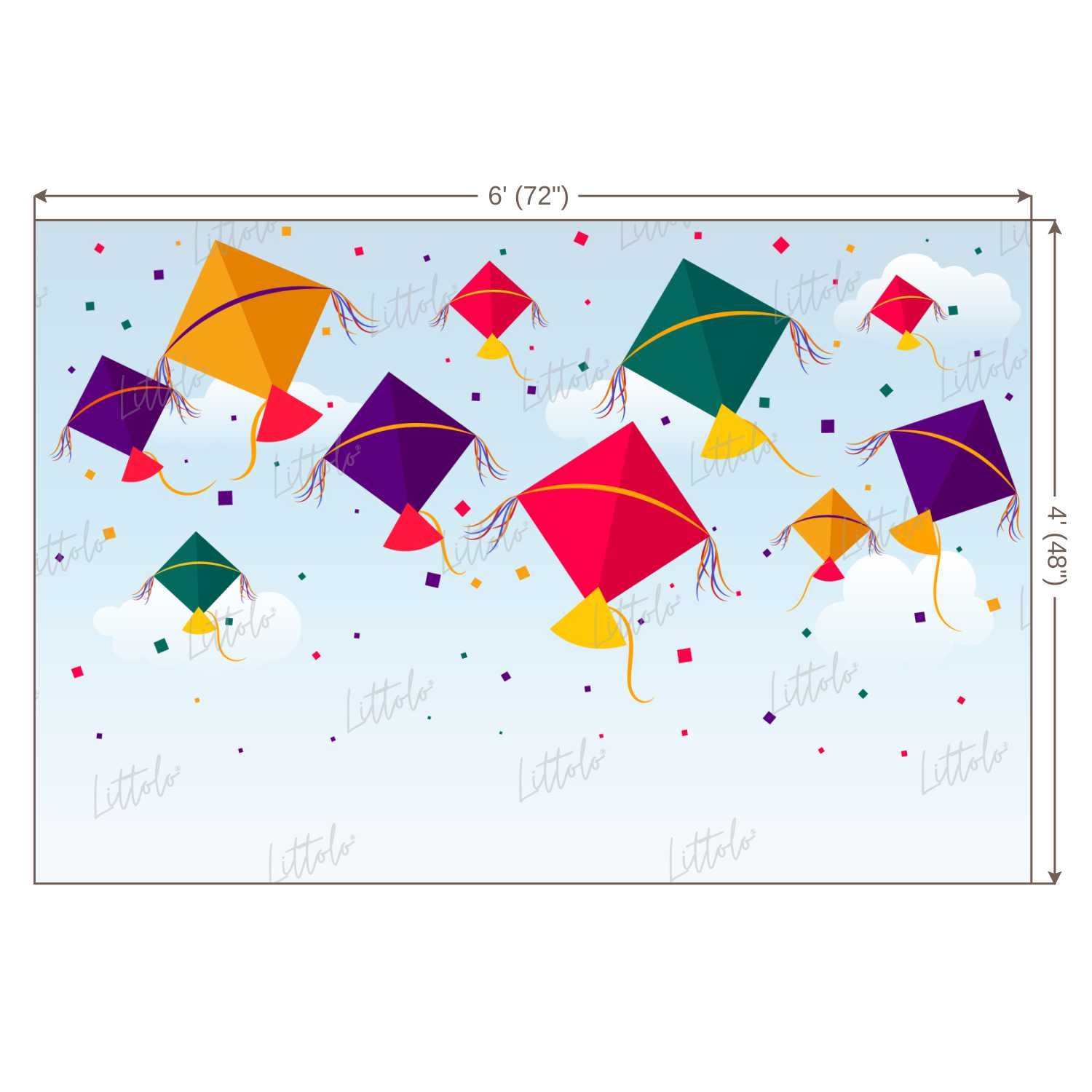 LB1308 Festive and Seasons Kite Festival Backdrop