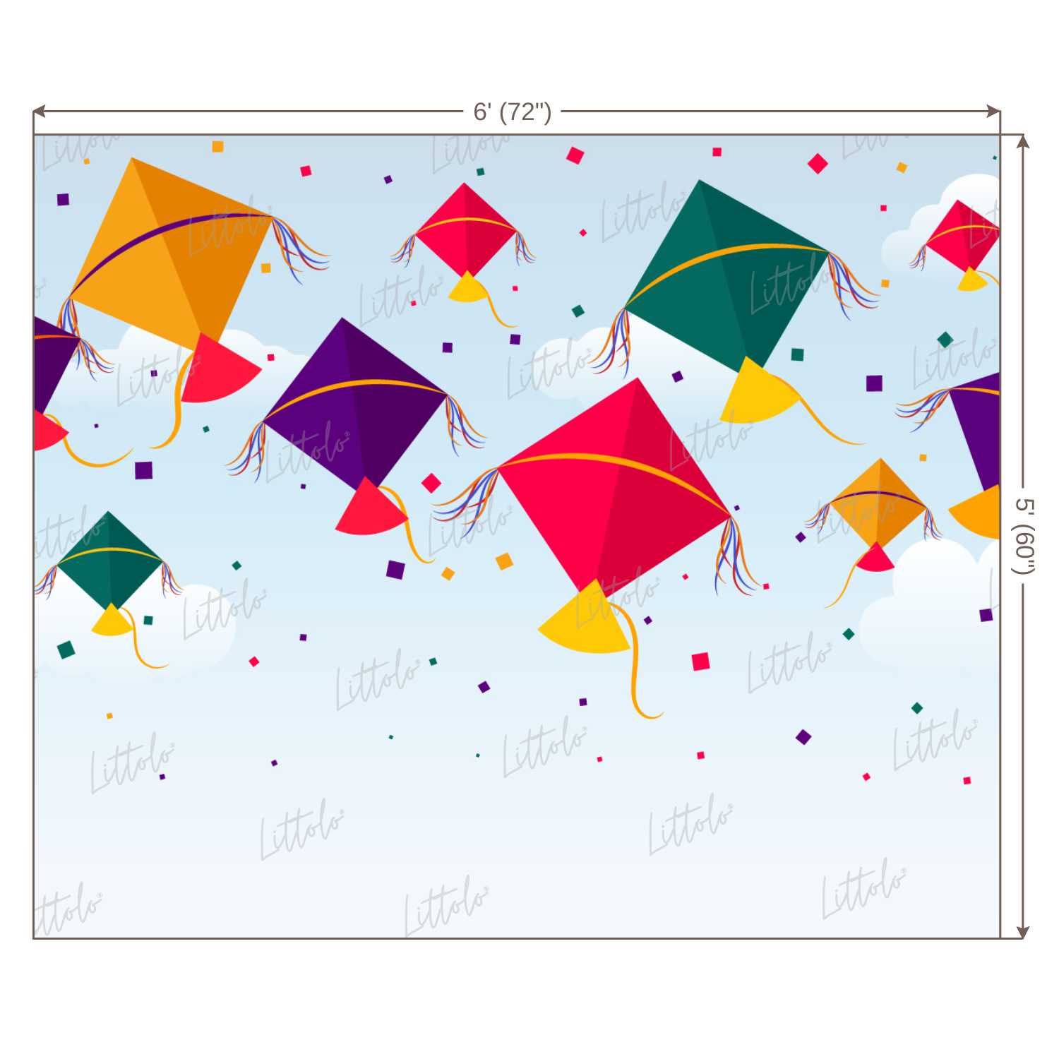 LB1308 Festive and Seasons Kite Festival Backdrop