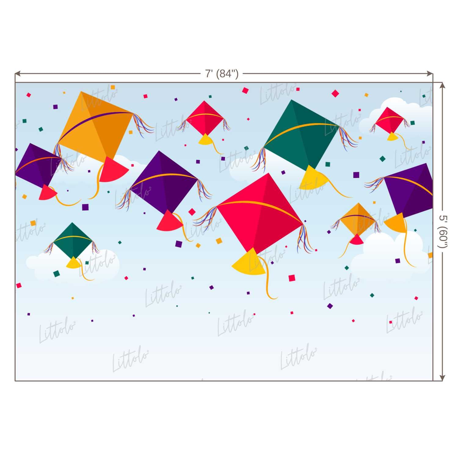 LB1308 Festive and Seasons Kite Festival Backdrop