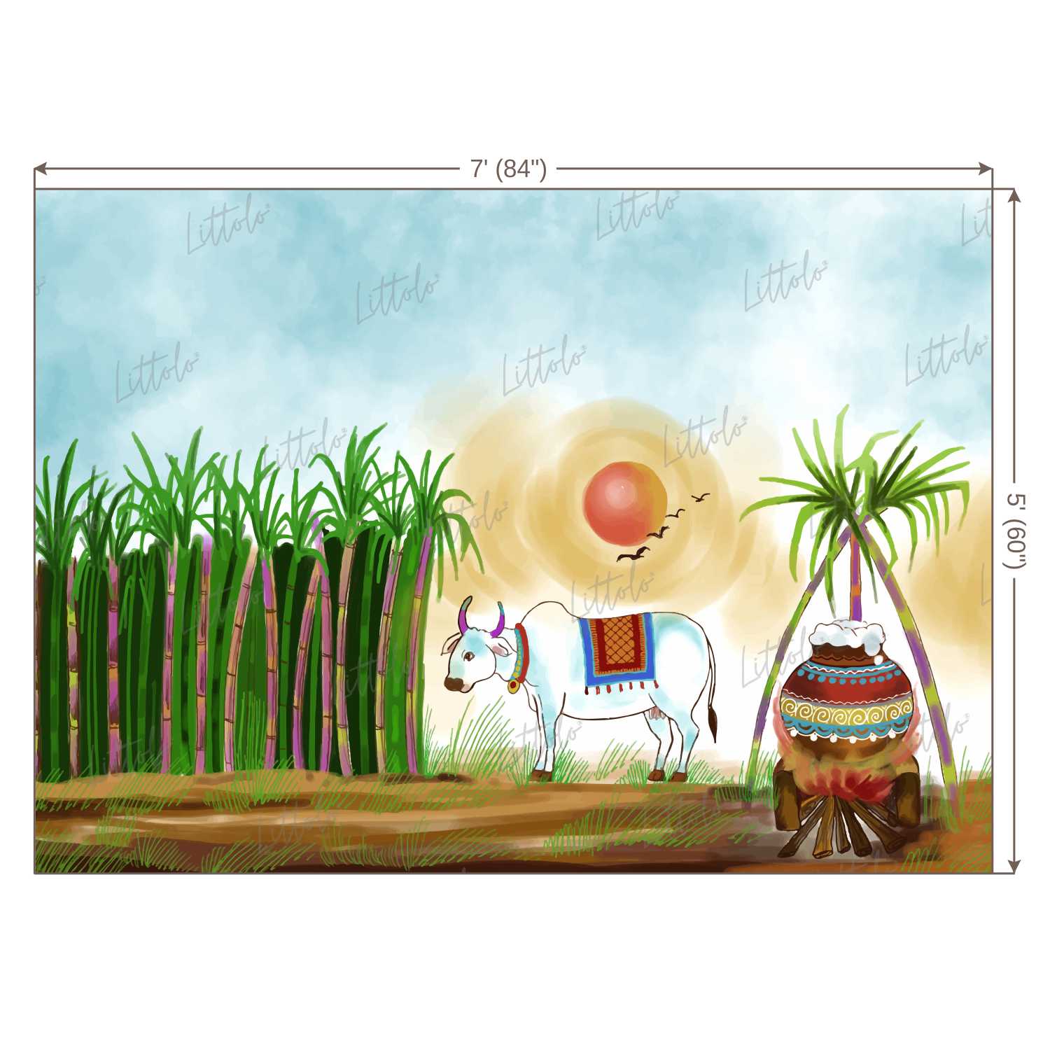 LB1310 Festivals and Seasons Pongal Backdrop