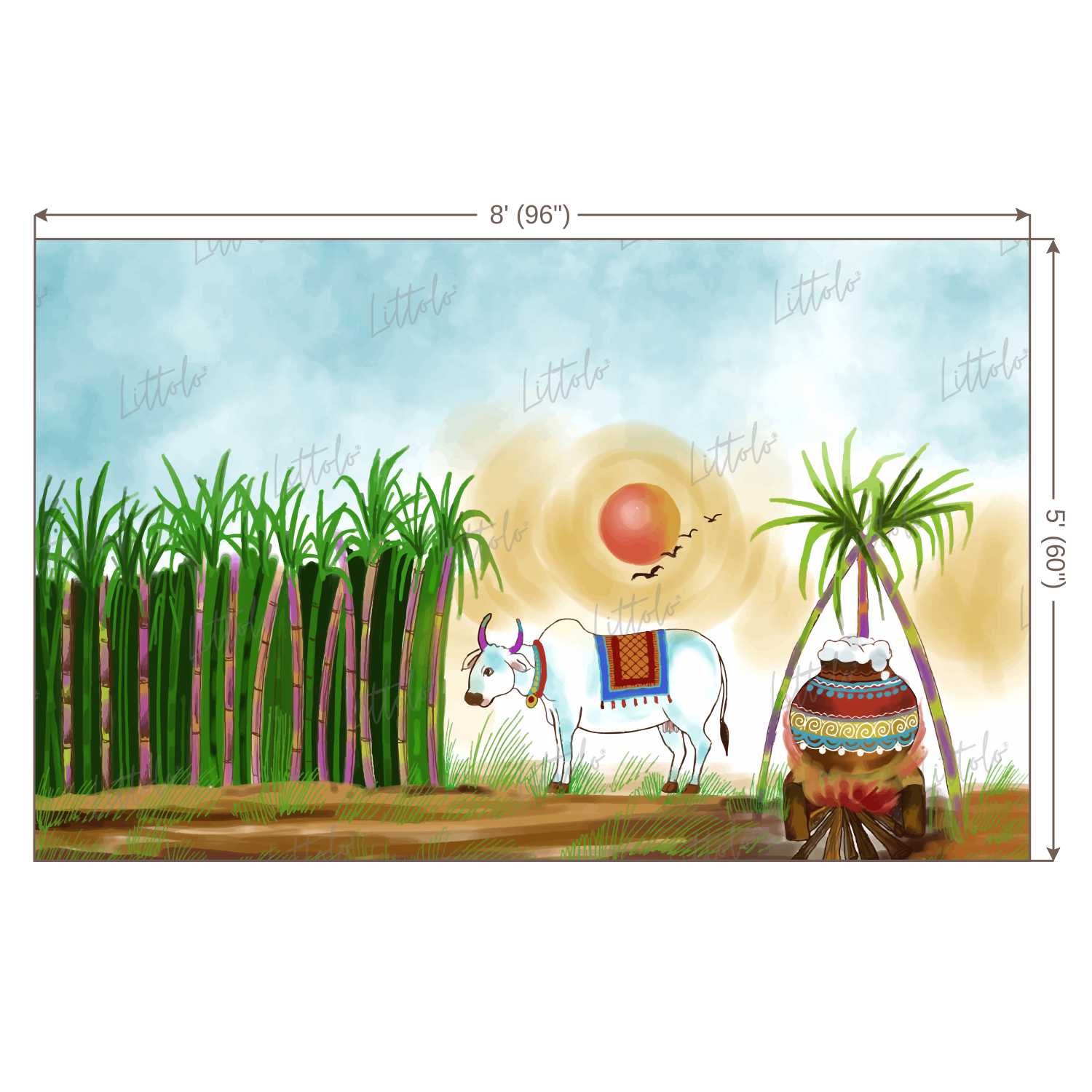 LB1310 Festivals and Seasons Pongal Backdrop