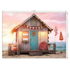 LB1314 Cake Smash and Themed Drops Beach Backdrop