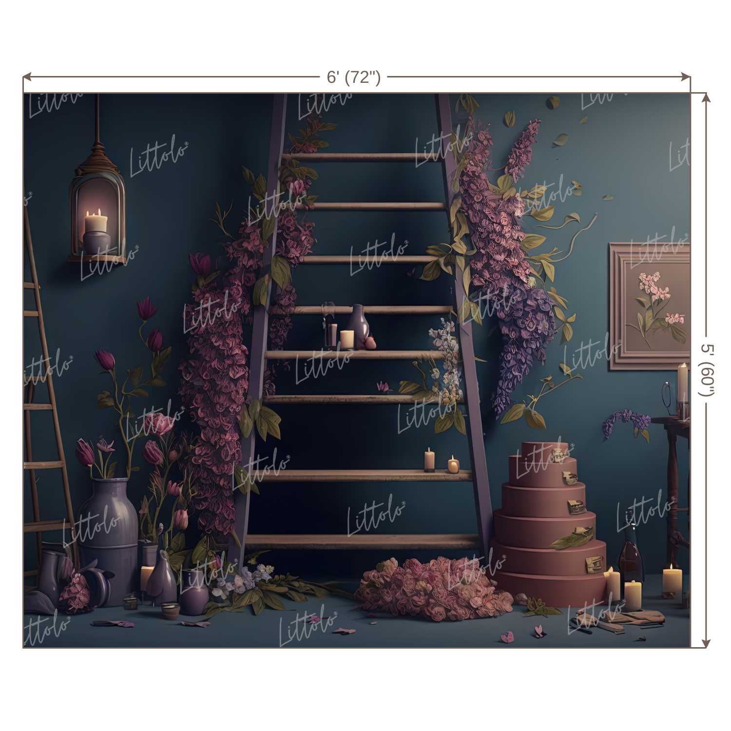 LB1325 Floral and Fine Art Backdrop