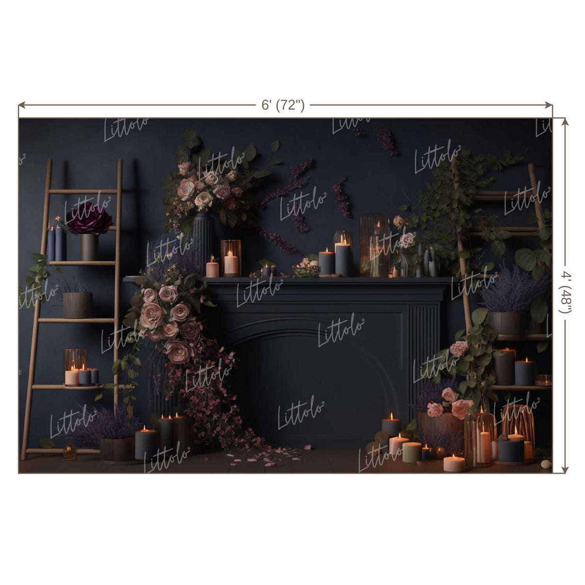 LB1326 Floral and Fine Art Backdrop