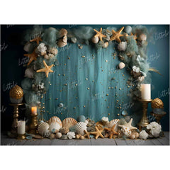 LB1330 Cake Smash and Themed Drops Mermaid Backdrop