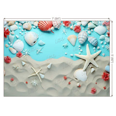 LB1334 Cake Smash and Themed Drops Beach Backdrop