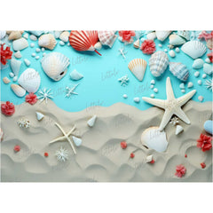 LB1334 Cake Smash and Themed Drops Beach Backdrop