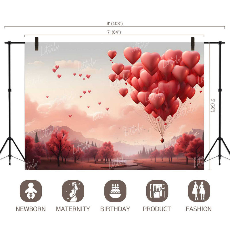 LB1337 Valentine's Day Backdrop