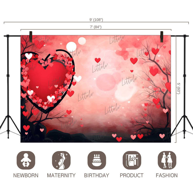 LB1342 Valentine's Day Backdrop