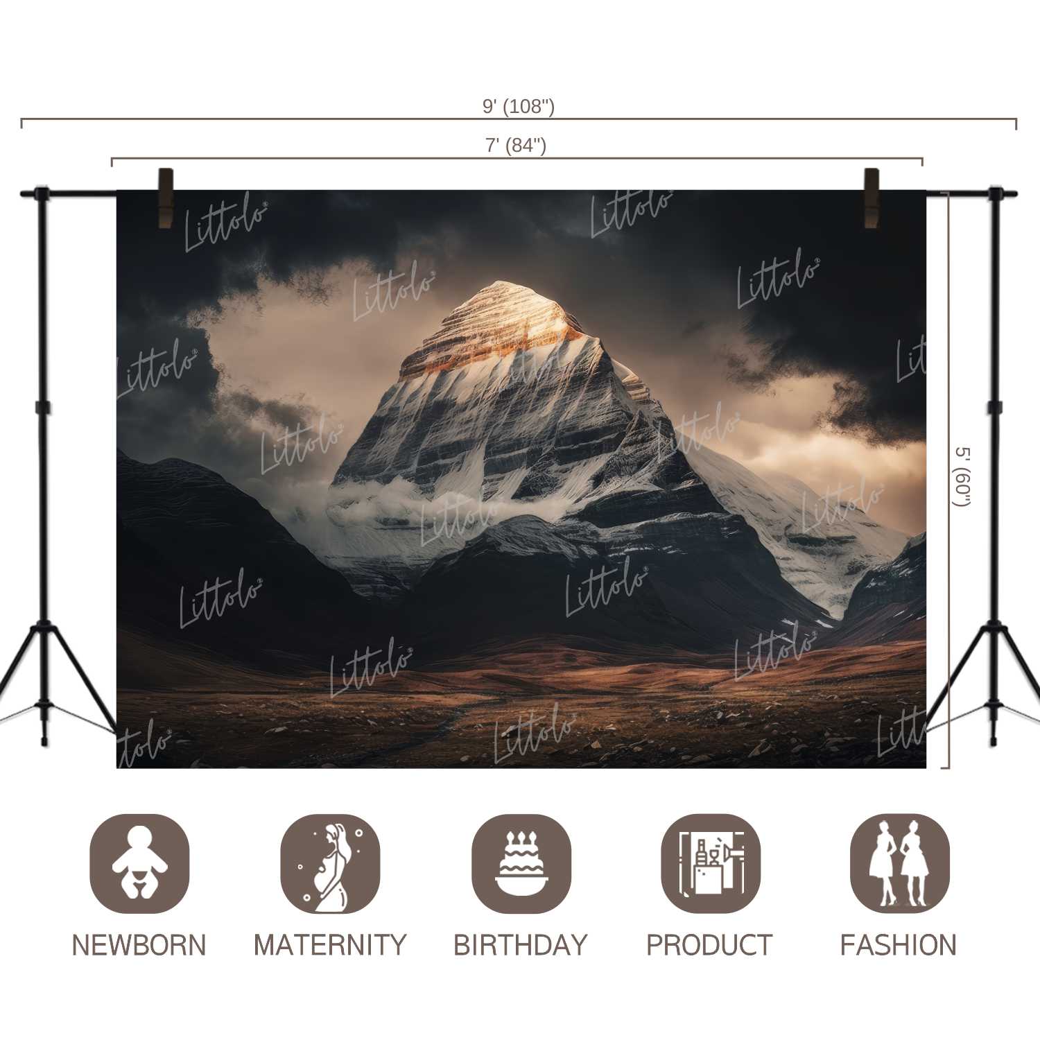 LB1344 Festivals and Seasons Mountain Backdrop