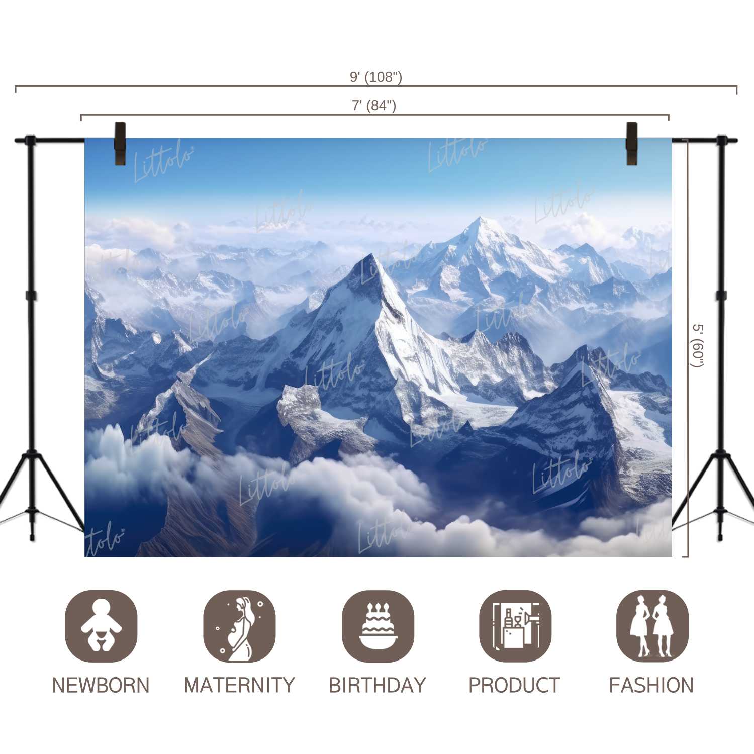 LB1345 Festivals and Seasons Mountain Backdrop