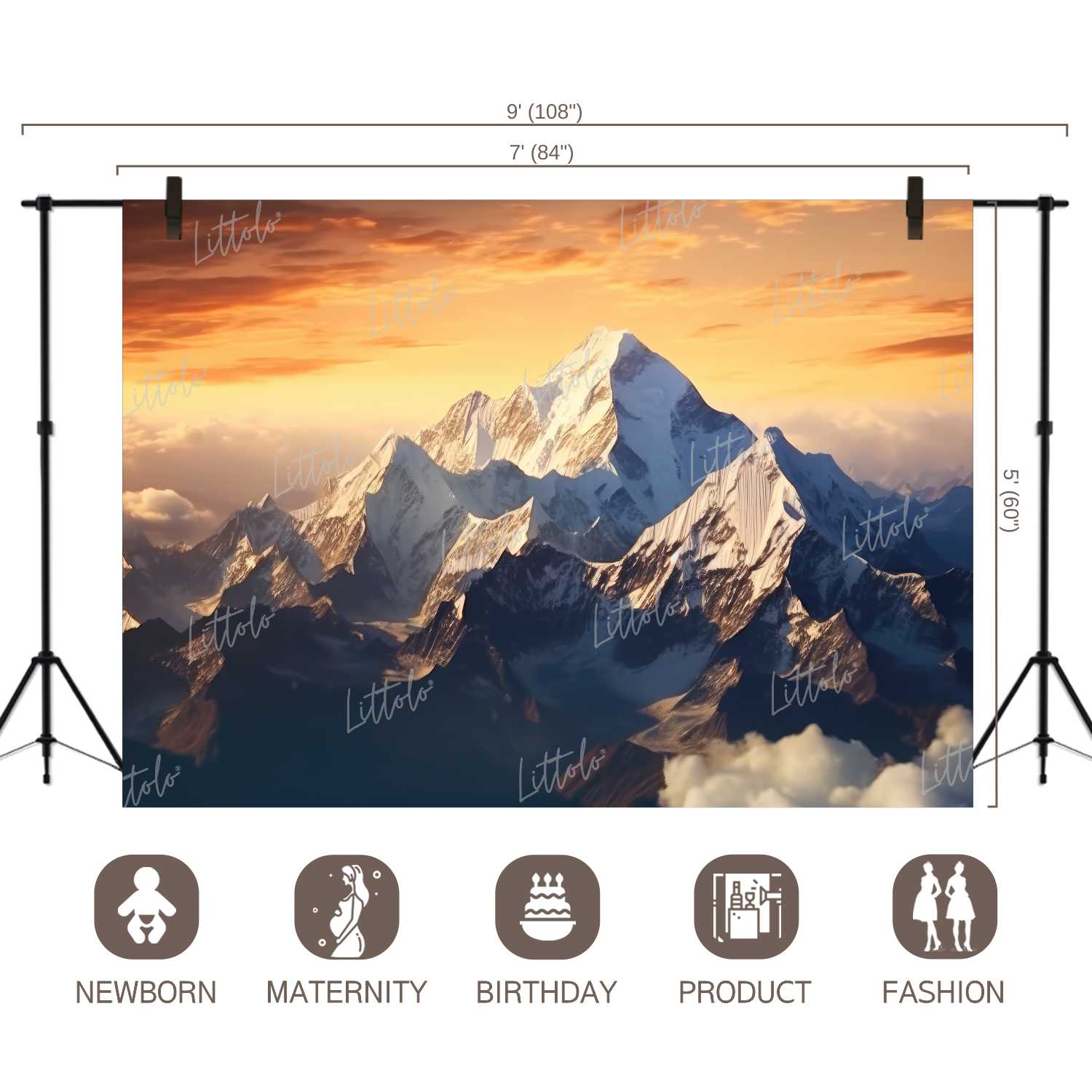 LB1346 Festivals and Seasons Mountain Backdrop