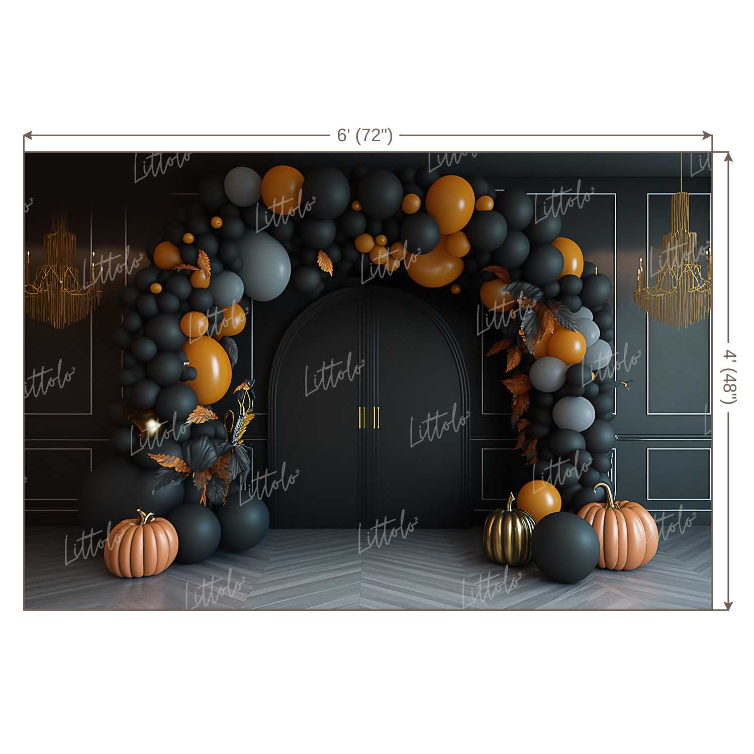 LB1349 Cake Smash and Themed Drops Balloon Garland Backdrop