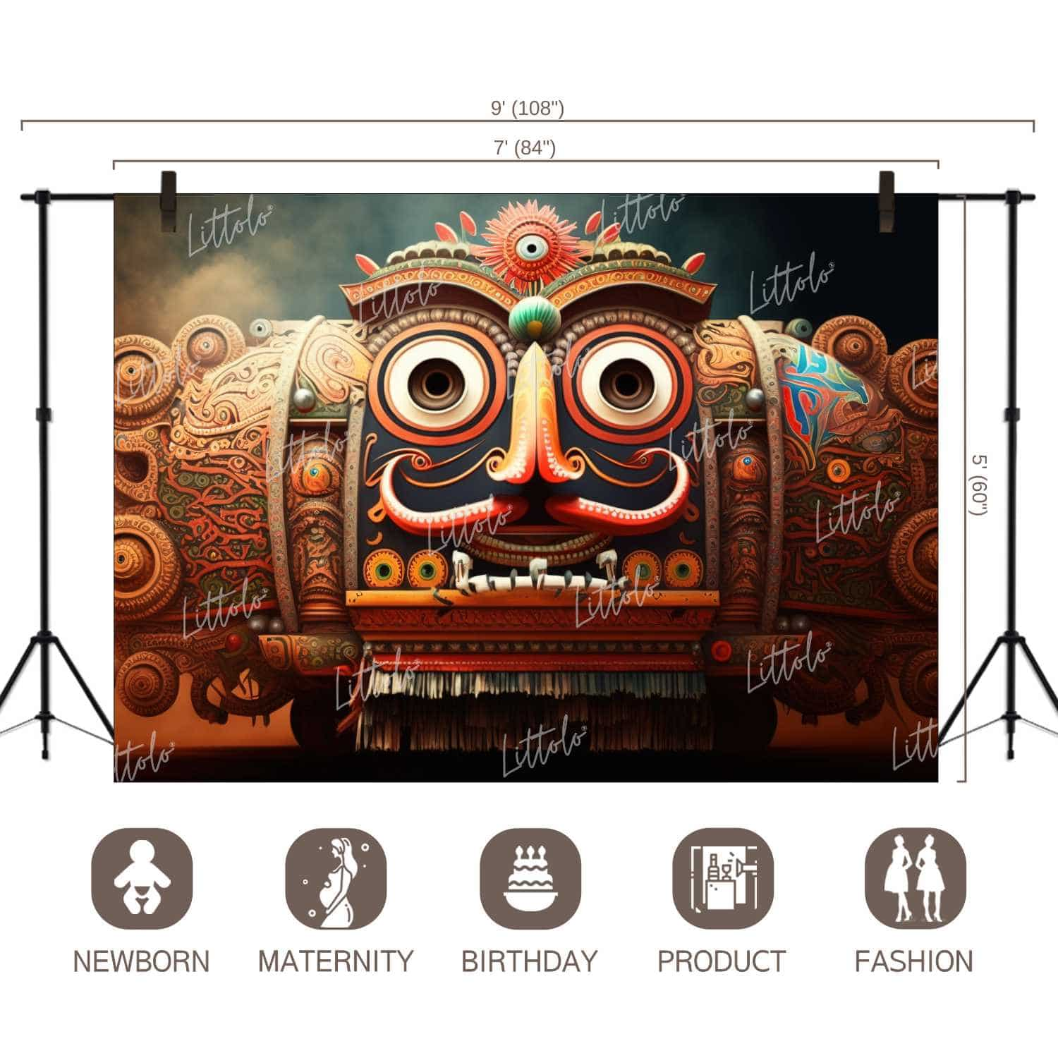 LB1351 Festivals and Seasons Rathyatra Backdrop