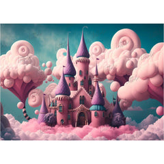 LB1354 Cake Smash and Themed Drops Prince / Princess Castle Backdrop