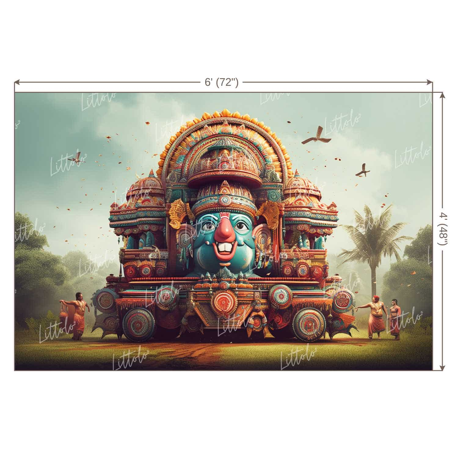 LB1355 Festivals and Seasons Rathyatra Backdrop