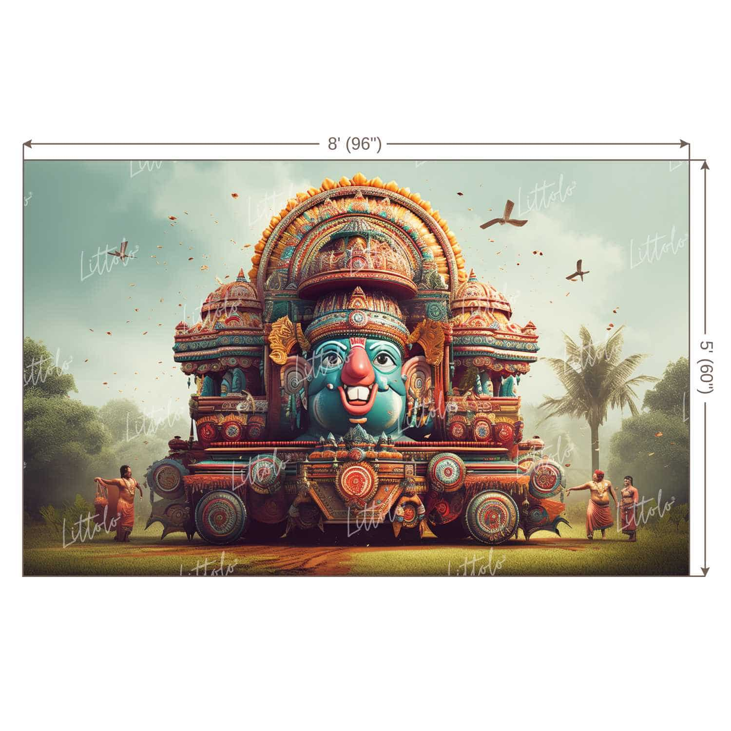 LB1355 Festivals and Seasons Rathyatra Backdrop