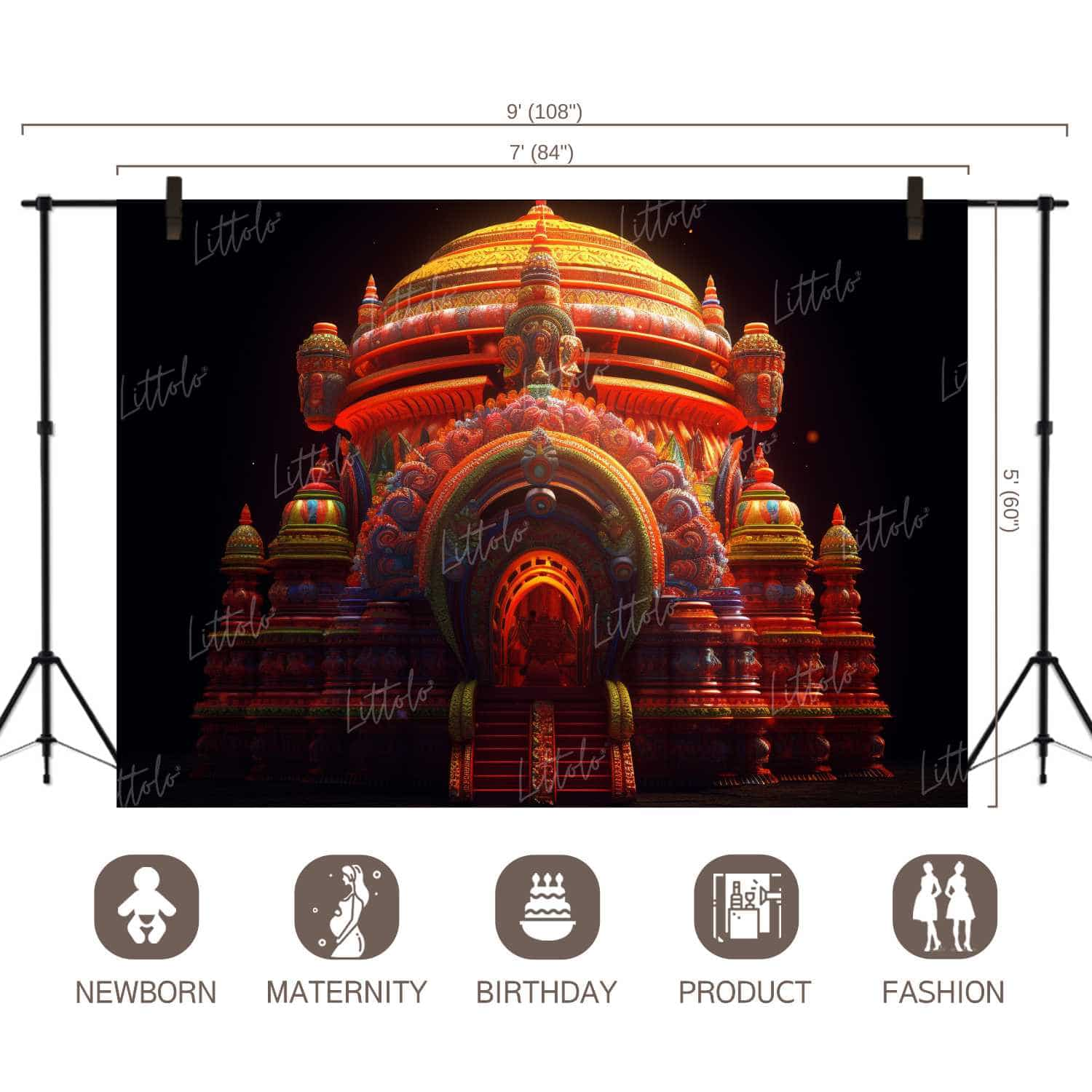 LB1356 Festivals and Seasons Rathyatra Backdrop