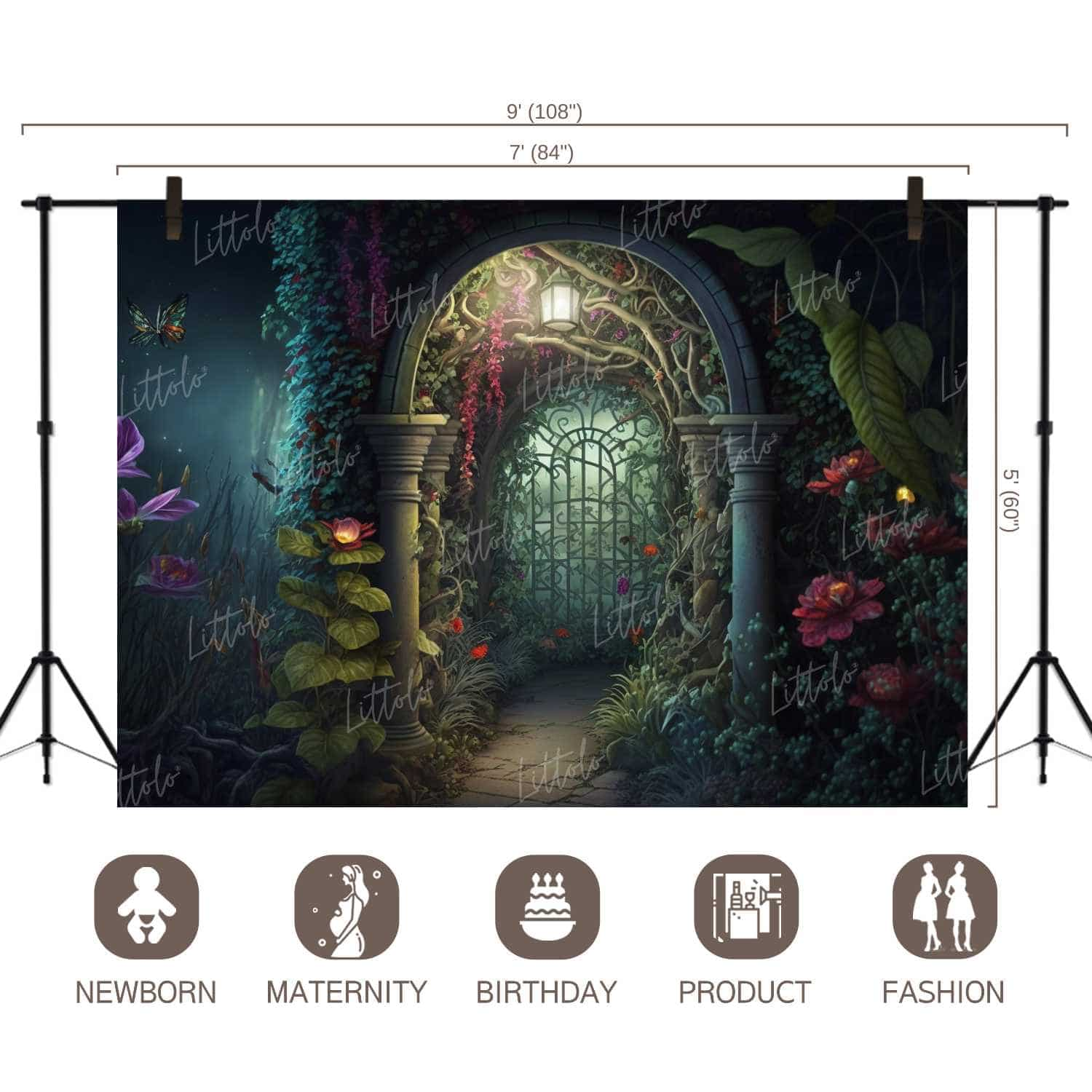 LB1365 Floral and Fine Art Backdrop