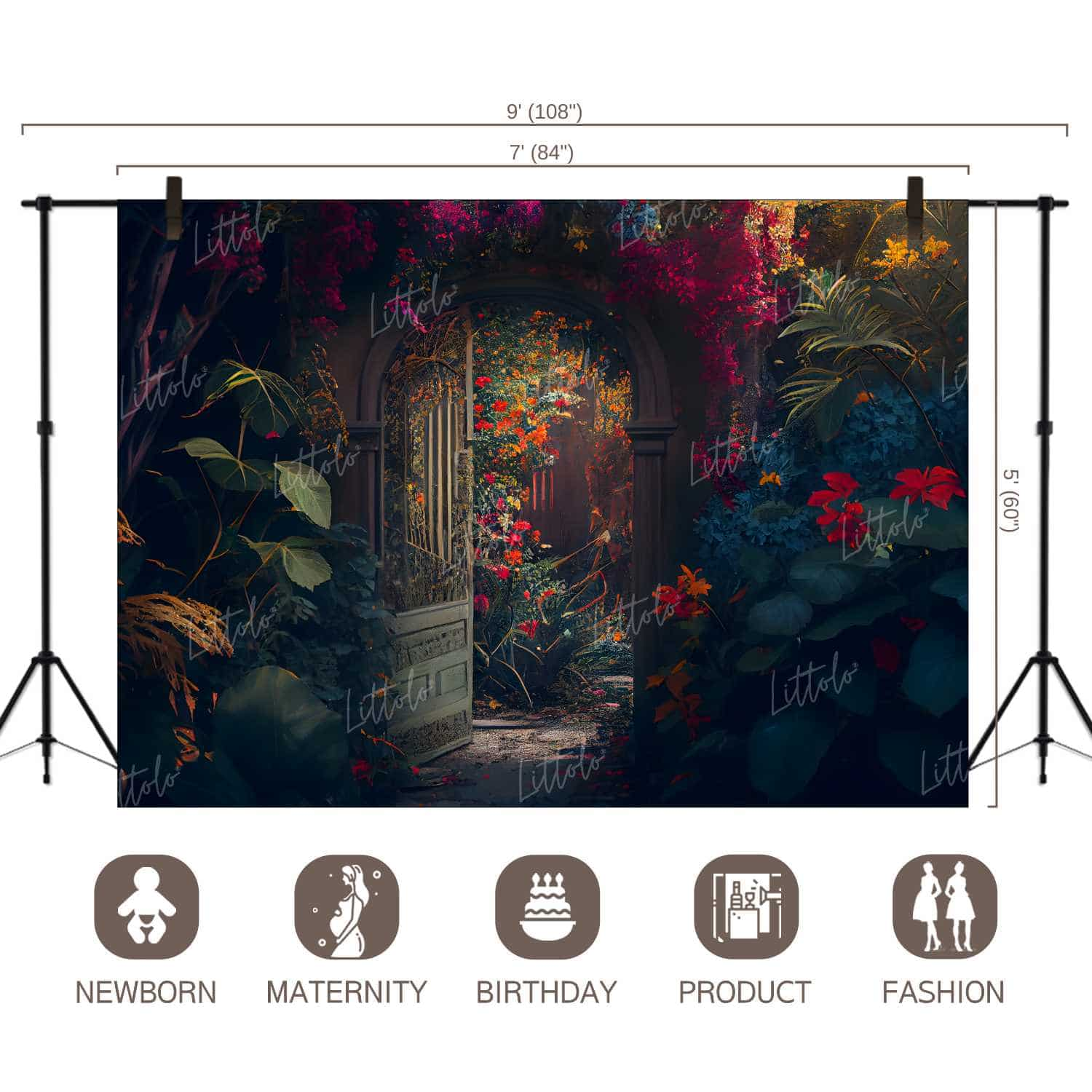 LB1369 Floral and Fine Art Backdrop