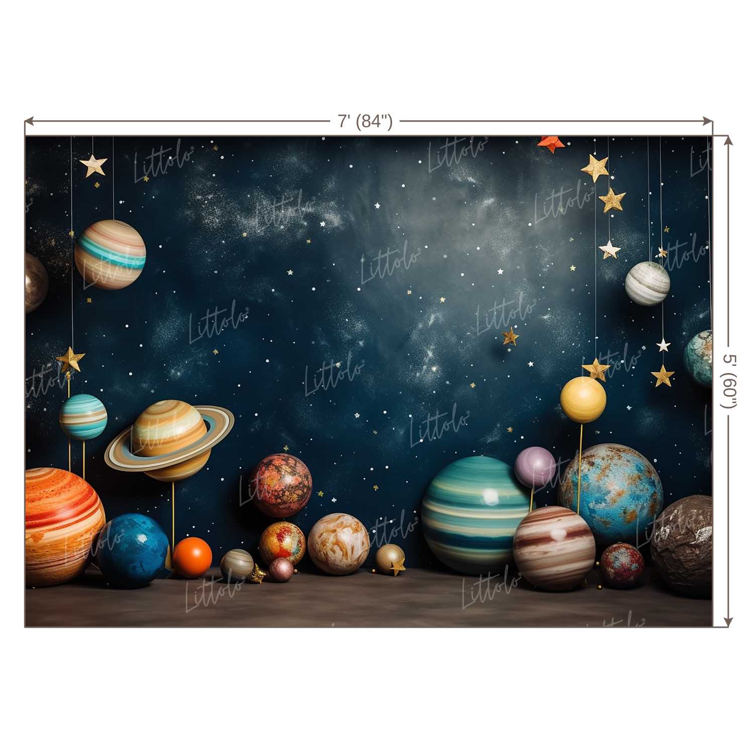 LB1371 Cake Smash and Themed Drops Space Astronaut Backdrop