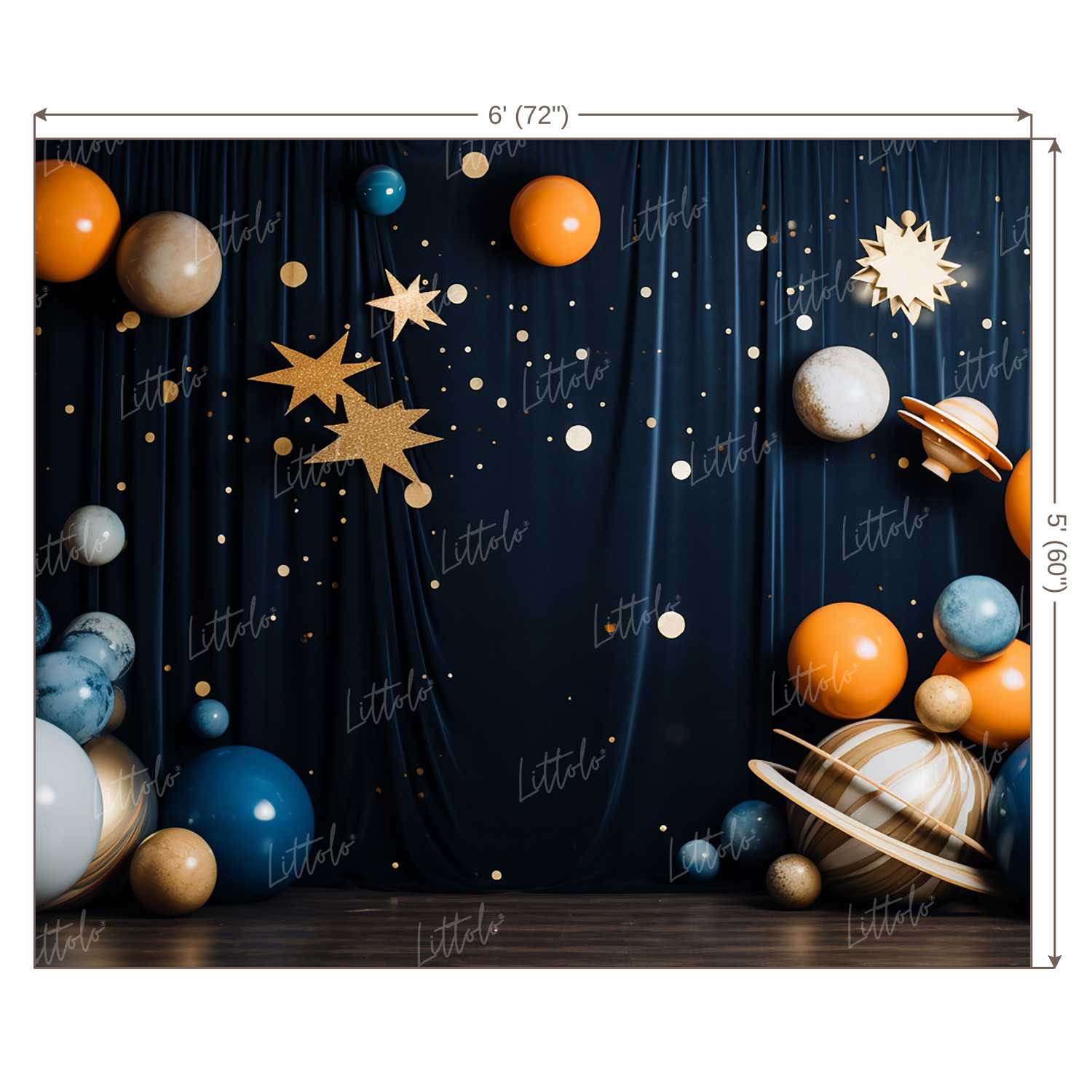 LB1372 Cake Smash and Themed Drops Space Astronaut Backdrop