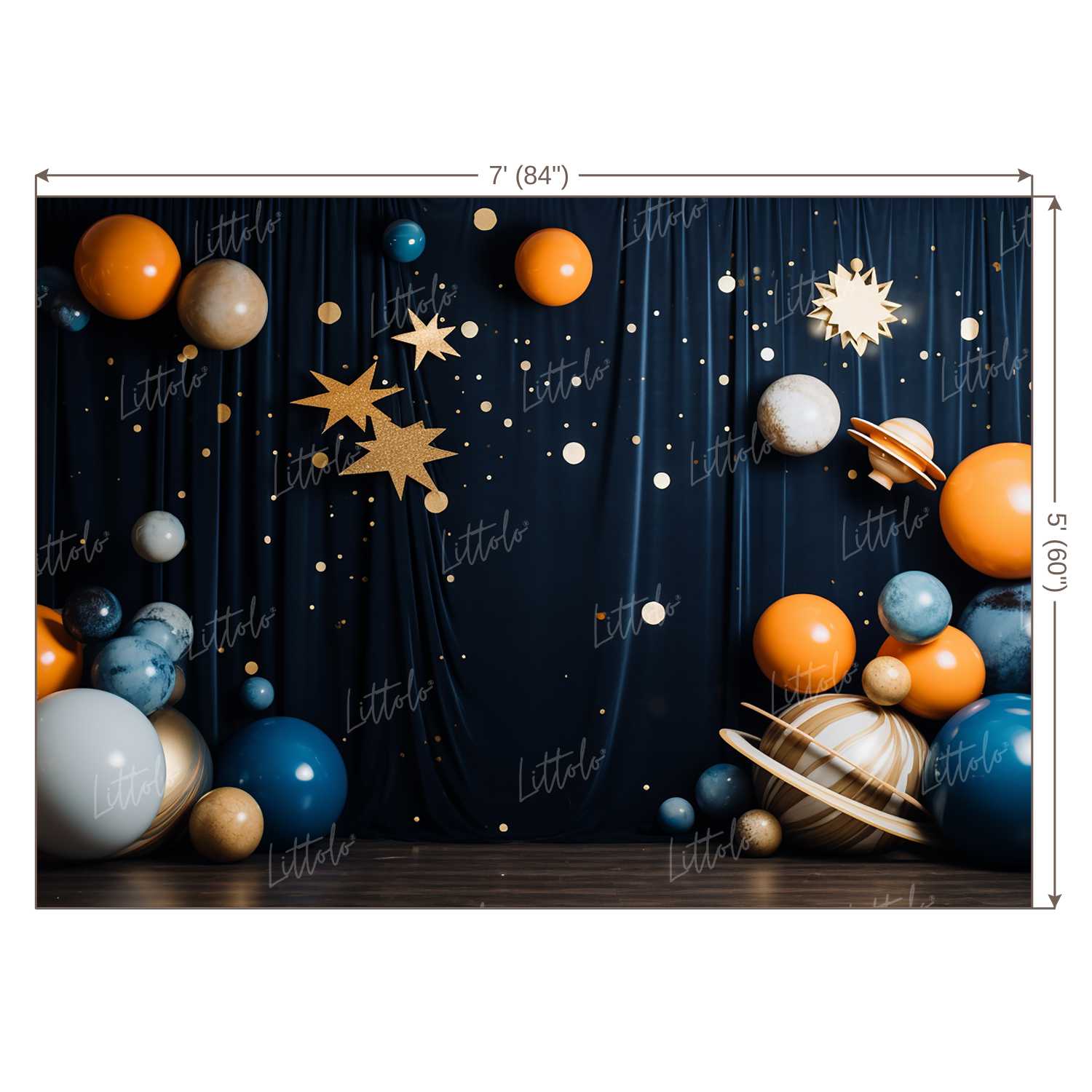 LB1372 Cake Smash and Themed Drops Space Astronaut Backdrop