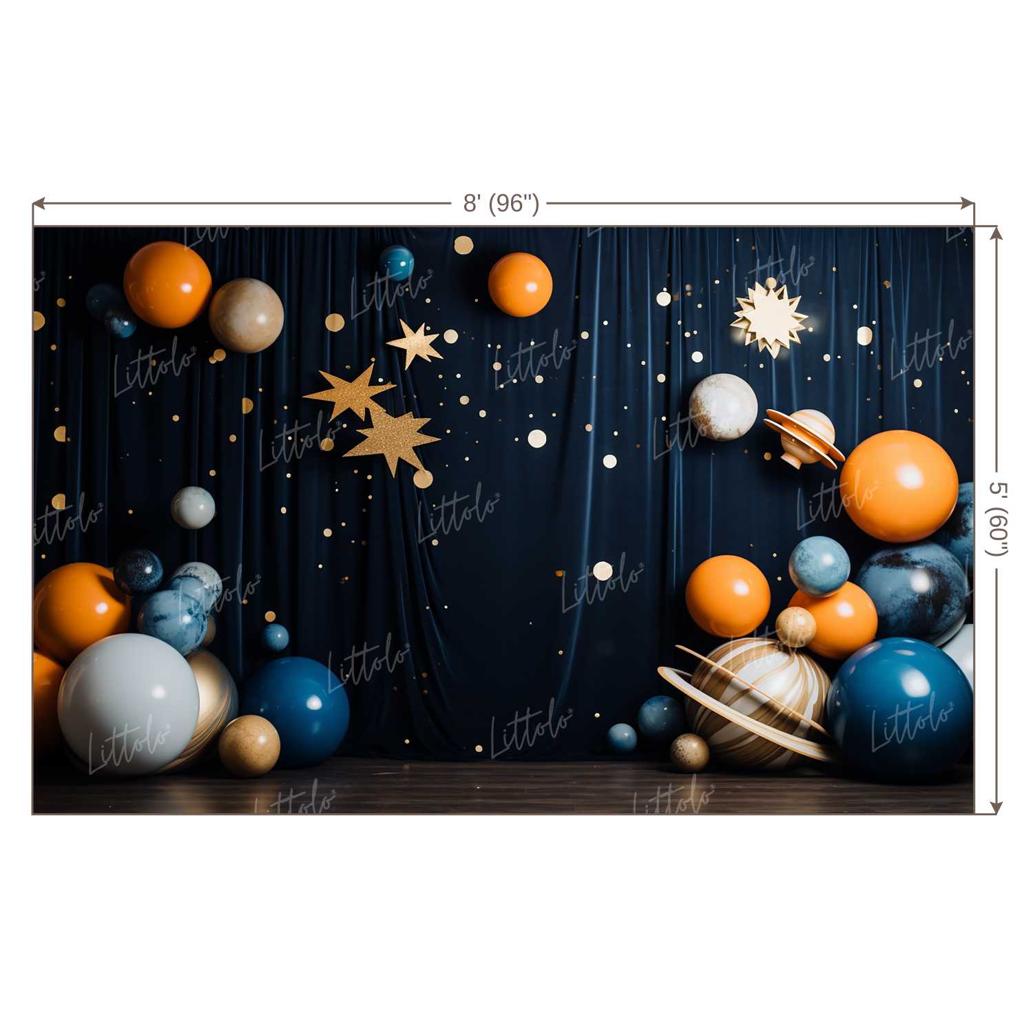 LB1372 Cake Smash and Themed Drops Space Astronaut Backdrop