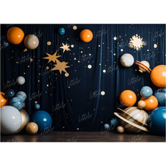 LB1372 Cake Smash and Themed Drops Space Astronaut Backdrop