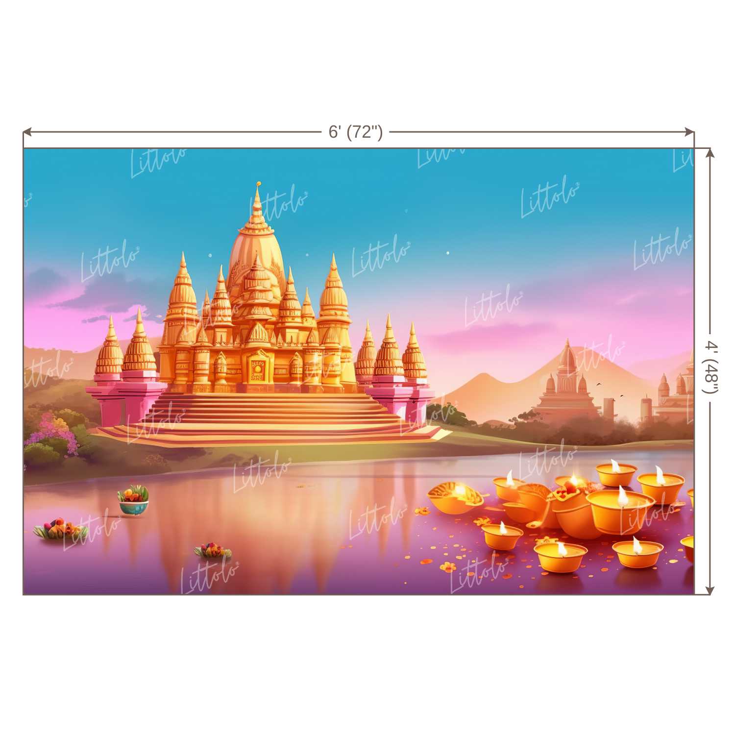 LB1374 Festivals and Seasons Lord Ram Backdrop