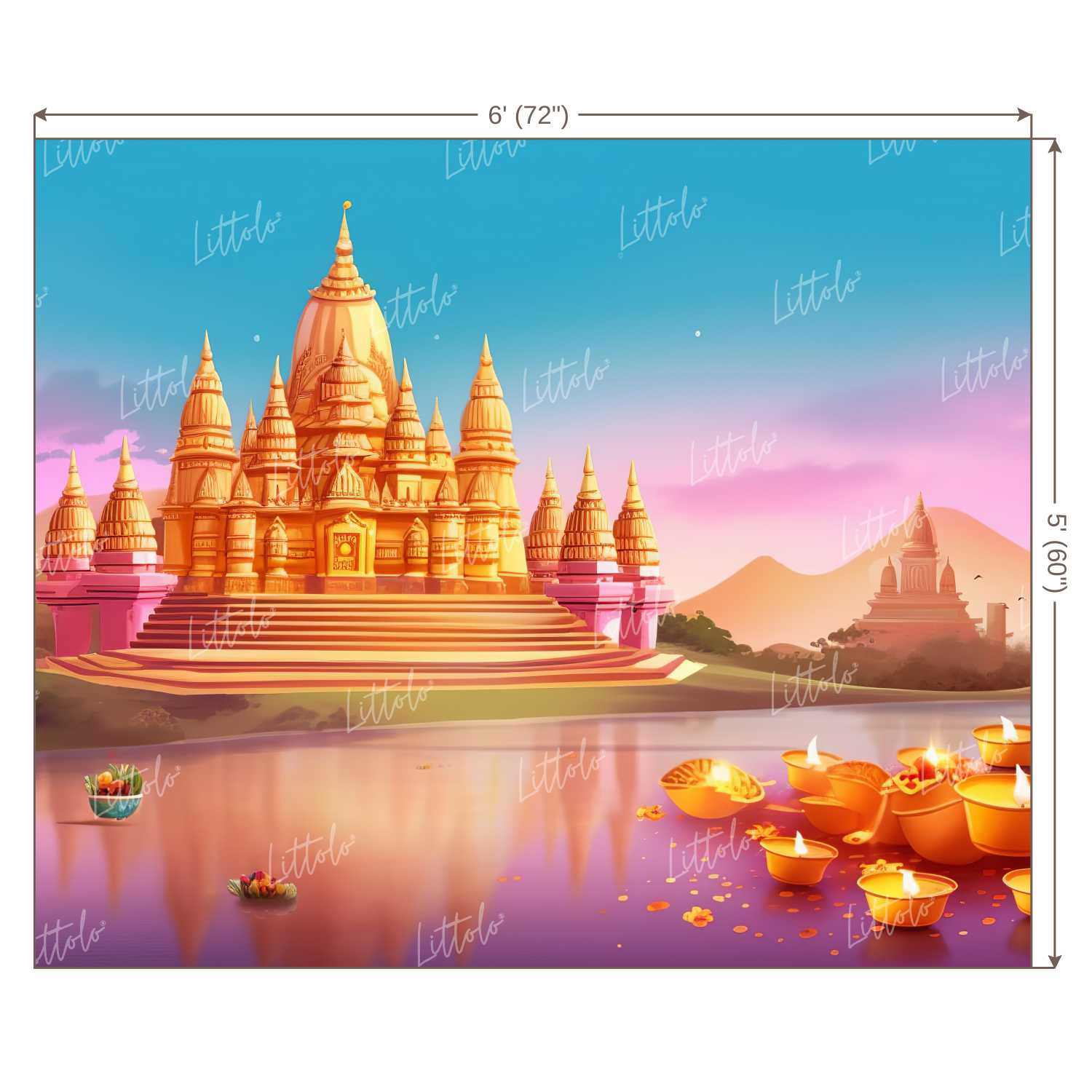 LB1374 Festivals and Seasons Lord Ram Backdrop