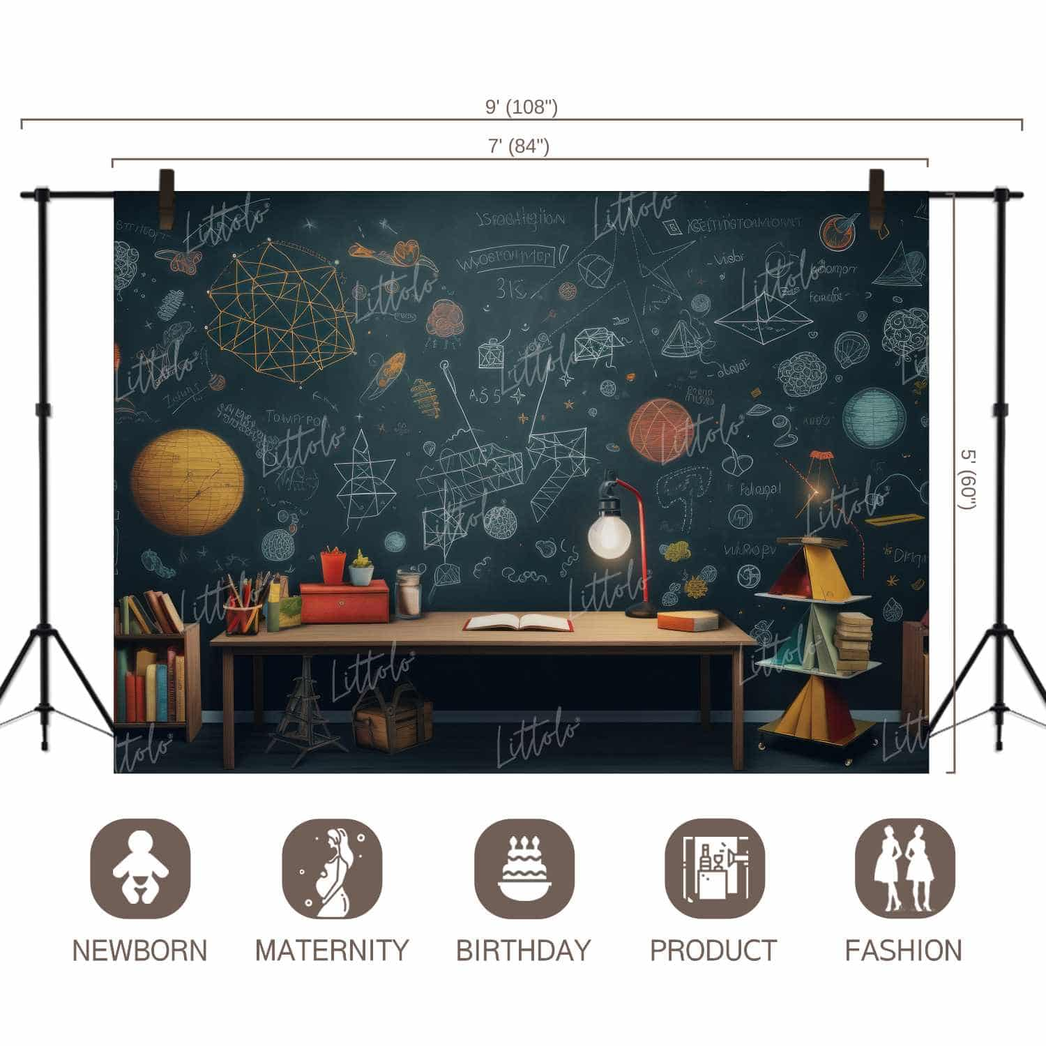 LB1392 Festivals and Seasons Back to School Backdrop