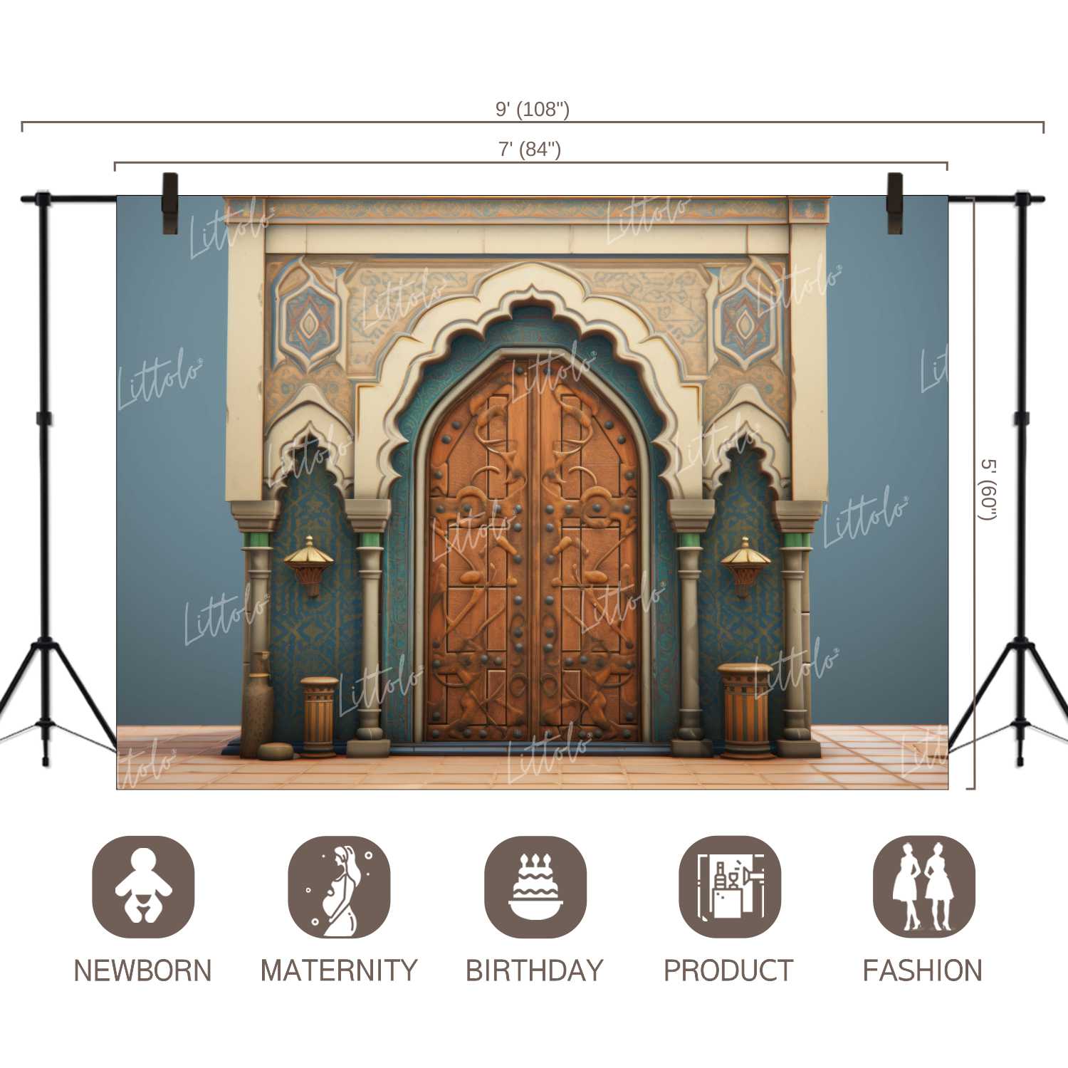 LB1395 Doors and Windows Backdrop