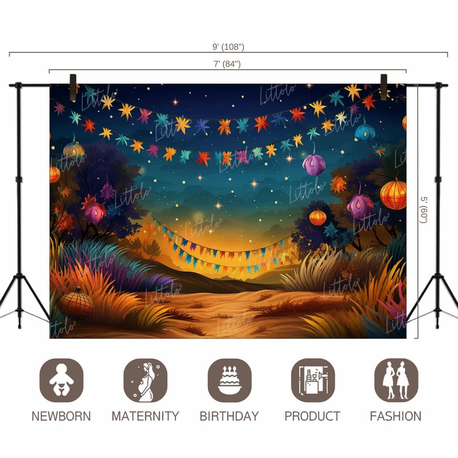 LB1404 Festivals and Seasons Halloween Backdrop