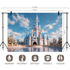 LB1443 Cake Smash and Themed Drops Prince / Princess Castle Backdrop