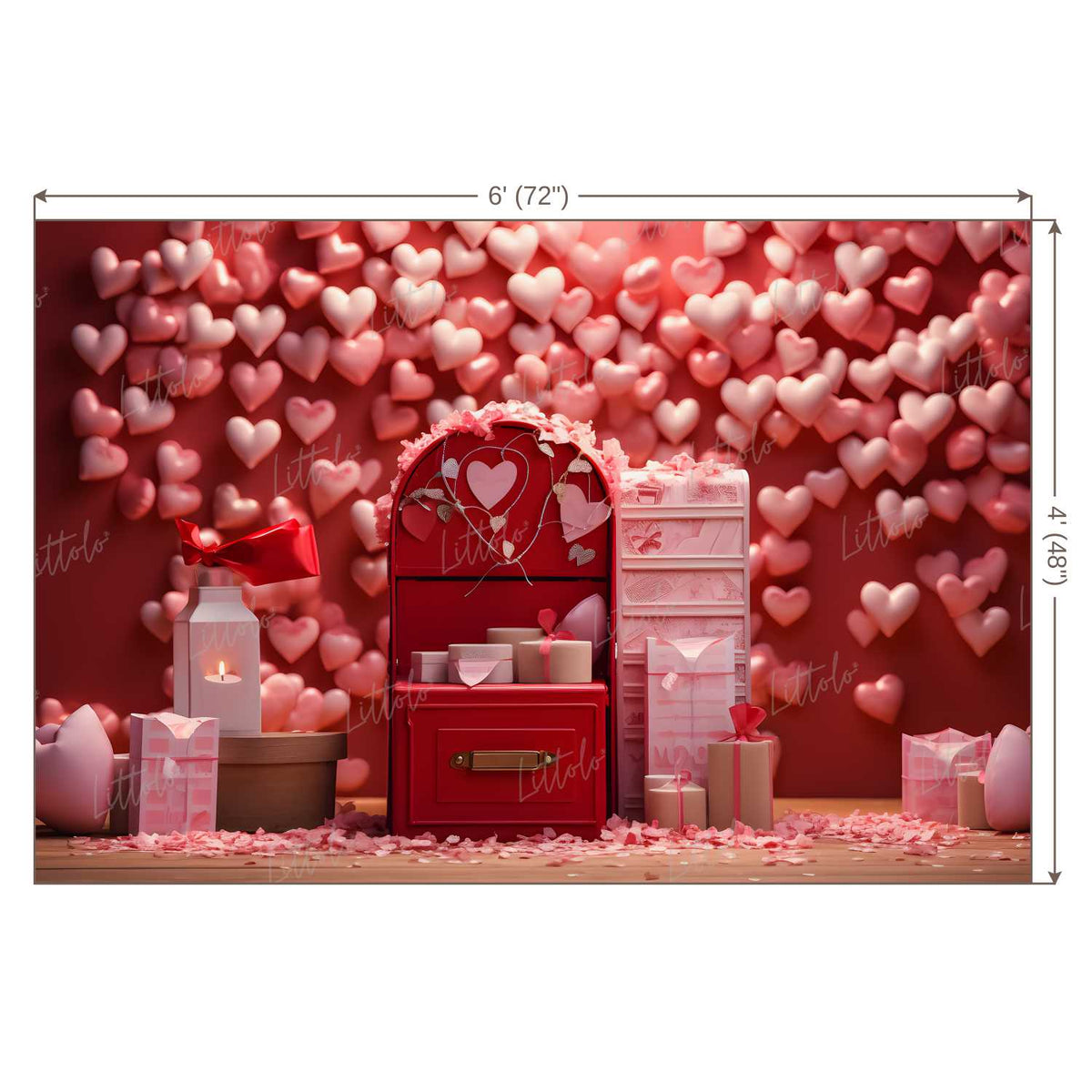 LB1444 Festivals and Seasons Valentine's Day Backdrop