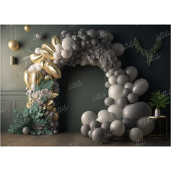 LB1448 Cake Smash and Themed Drops Balloon Garland Backdrop