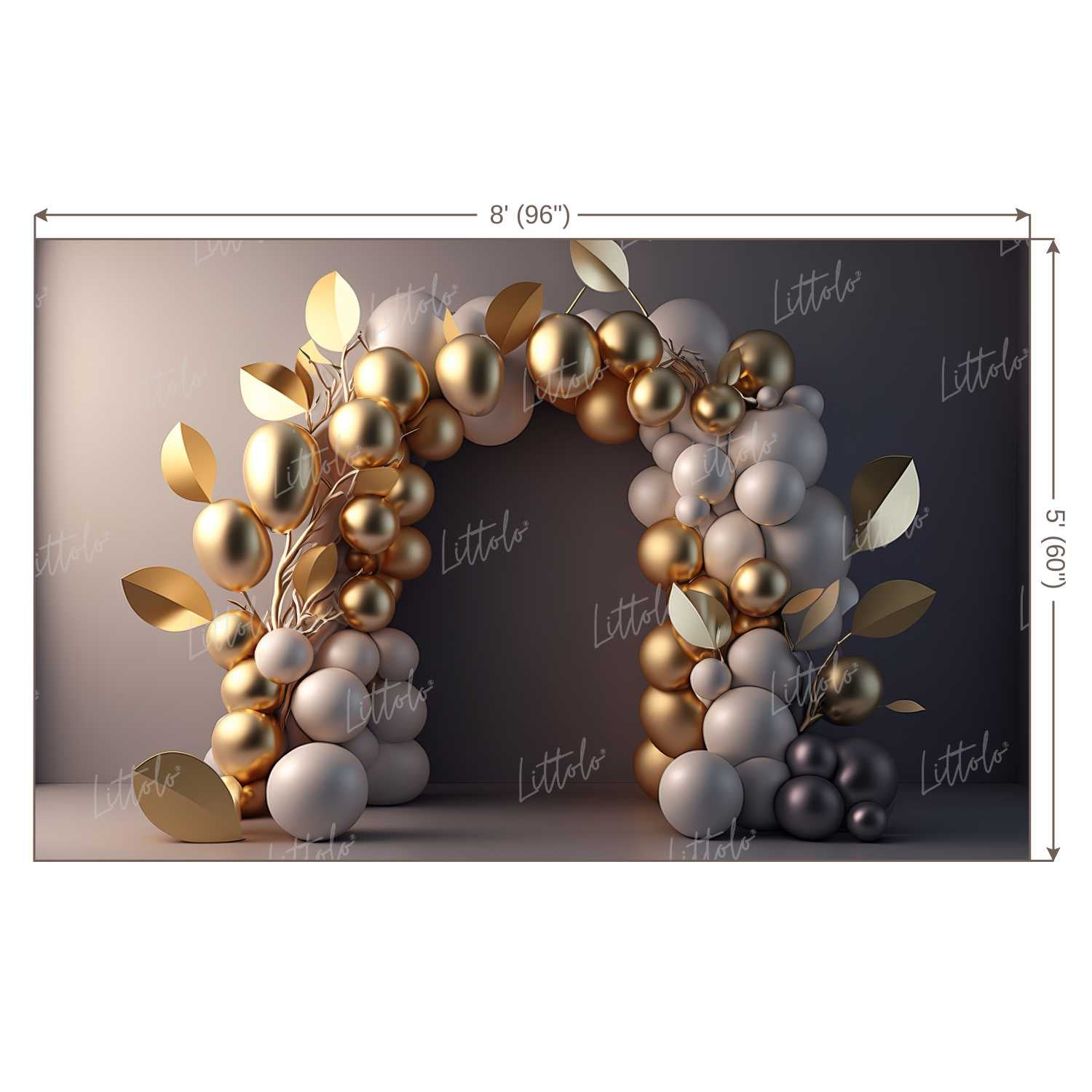 LB1449 Cake Smash and Themed Drops Balloon Garland Backdrop