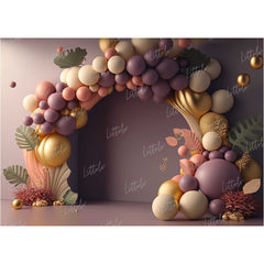 LB1451 Cake Smash and Themed Drops Balloon Garland Backdrop