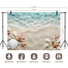 LB1455 Cake Smash and Themed Drops Beach Backdrop