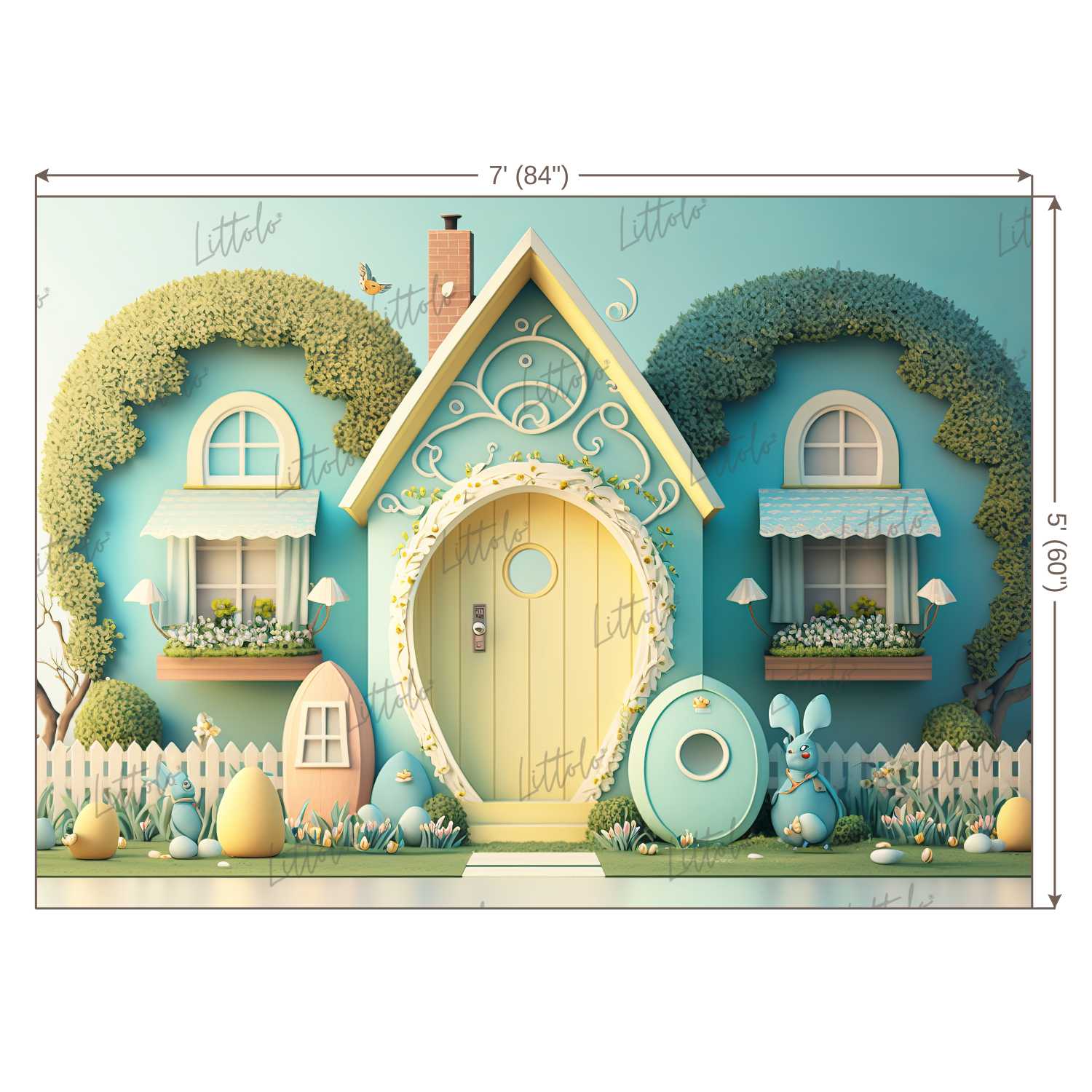 LB1466 Cake Smash and Themed Drops Fantasy House Backdrop