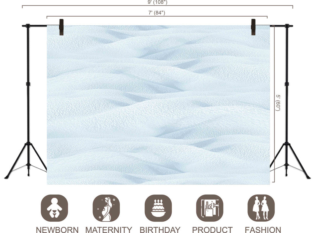 LB1488 Winter Snow & Sand Floor Backdrop